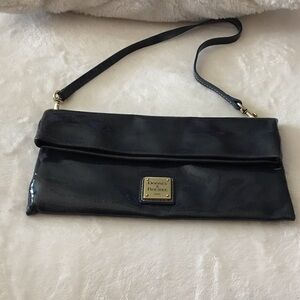 Dooney & Bourke Shiny Dark Blue Patent Leather Clutch